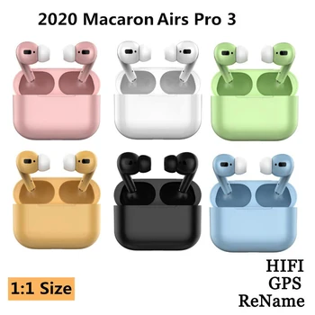 

Macaron Airs Pro 3 TWS 1: 1 Wireless Headphones Bluetooth Earphone In-ear Stereo Earbuds Headset For iPhone Xiaomi PK i12 pod 2