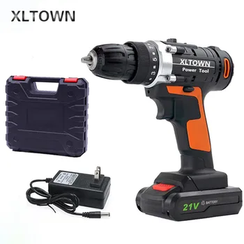 

XLTOWN 12/16.8/21Velectric screwdriver rechargeable lithium battery two-speed electric screwdriver household cordless drill tool