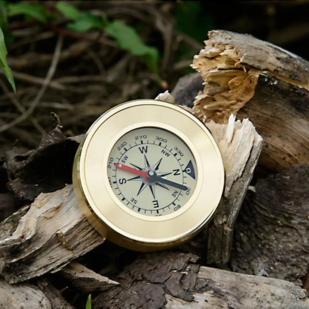 

Practical Camping Hiking Pocket Brass Compass Navigation Activities Navigation Survival Backpacking Orienteering Equipment