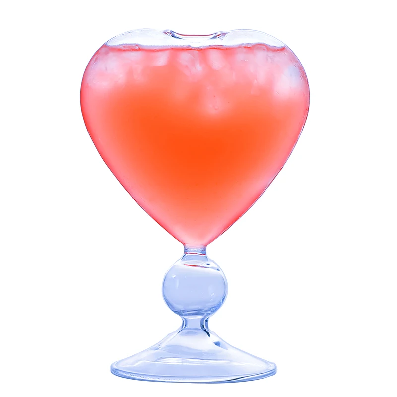 Наклонная чашка мартини кустарник коктейль креативный бокал без свинца стеклянные Пузырьковые чашки удивительные красивые в форме сердца стекло es WF7