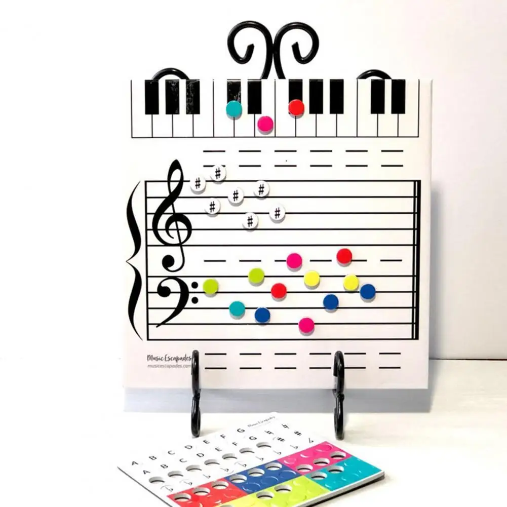 Whiteboard Notebook Set Dry Erase Chalkboard Paper 1 Set Magnetic Music Staff Board Erasable Paper Musical Theory Instruction Whiteboard Toy for Kids