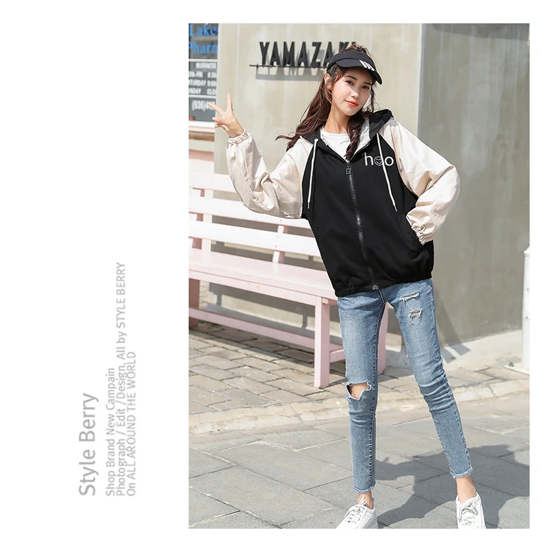 Фотосессии осень буквами вышитые стиль корейско-Стиль BF Harajuku-Стиль студентов записная книжка С ПЕРЕПЛЕТОМ с подходит универсальное пальто