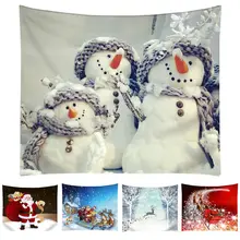 Рождественское настенное гобеленовое украшение для дома, полиэфирное подвесное одеяло, простыня для пикника, праздничное настенное одеяло, подвесное