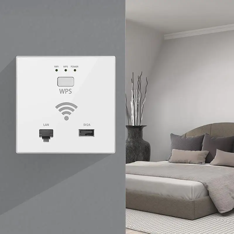 300 Мбит/с в стене беспроводная точка доступа AP маршрутизатор для отеля Wi-Fi проект мини Wi-Fi розетка повторитель умный дом USB WPS шифрование