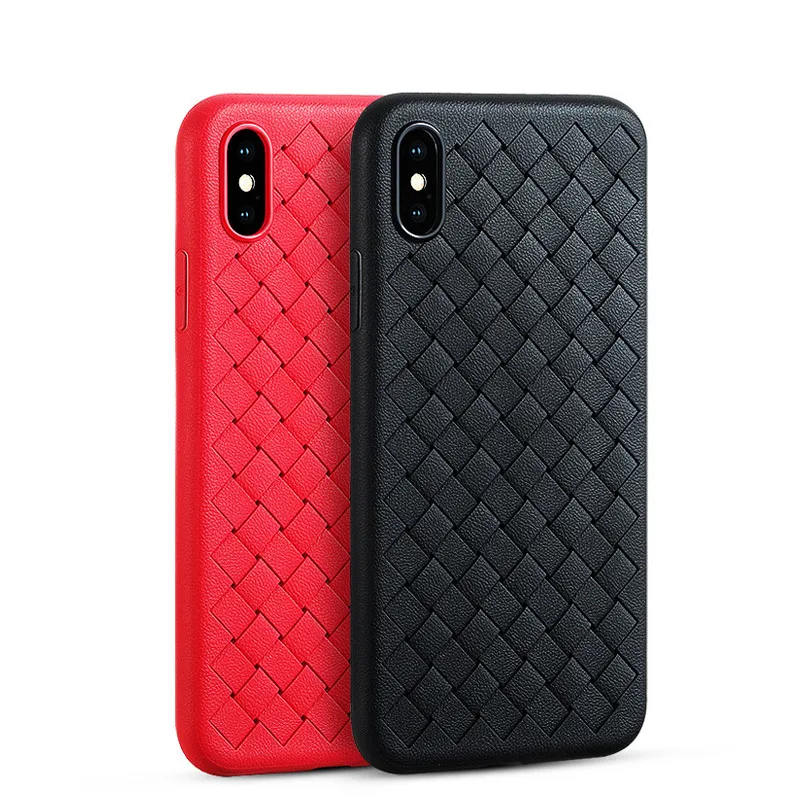 Роскошный чехол для iphone xs max искусственная кожа тканый защитный iPhone11promax xr