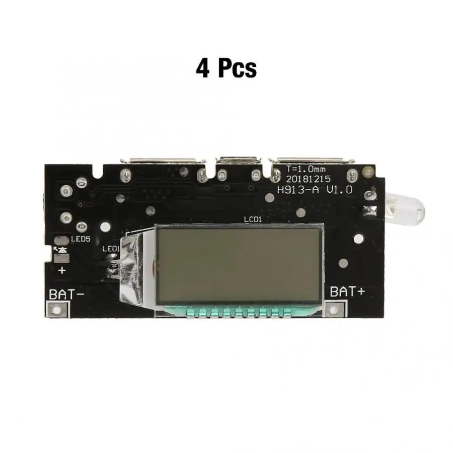 4 шт. 5 в 1A 2.1A двойной USB модуль защиты зарядного устройства 58*27*15 мм(с дисплеем
