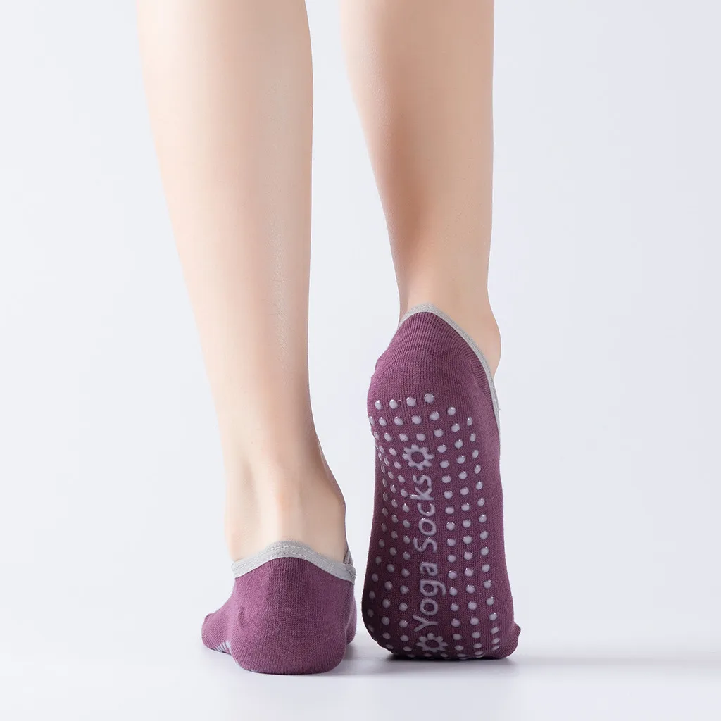 Носки женские профессиональные противоскользящие спортивные носки впитывающие пот дышащие Гимнастика-Пилатес фитнес спортивные хлопковые носки