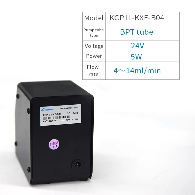 Kamoer KCP2-KXF лаборатория перистальтический насос для капельного полива и орошения и печать подходит для вязкой Non-вязкая жидкость переноса - Напряжение: KCP2-KXF-B04