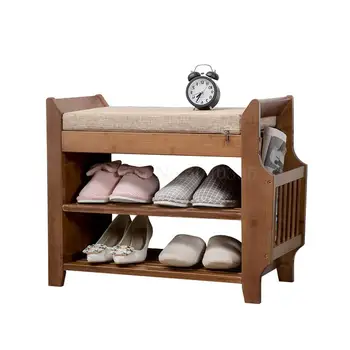 

Change shoes stool home door shoe rack long bench Nordic modern multi-purpose shoe cabinet can sit bamboo solid wood shoes