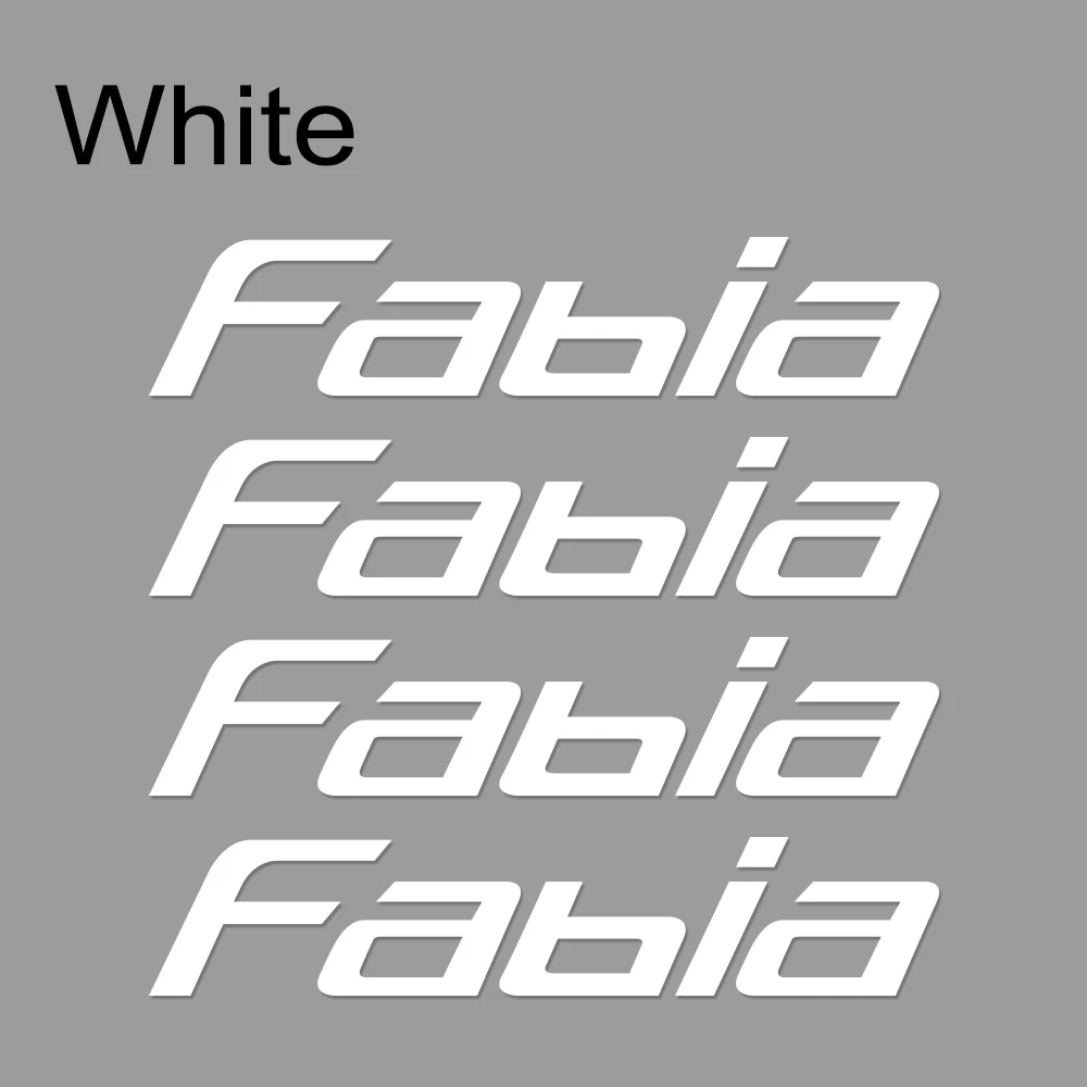 Для Skoda Fabia 1 2 3 MK1 MK2 4 шт. автомобиля стеклоочиститель ПВХ наклейки Наклейка Водонепроницаемый светоотражающий Авто Декор виниловые наклейки аксессуары - Название цвета: Белый