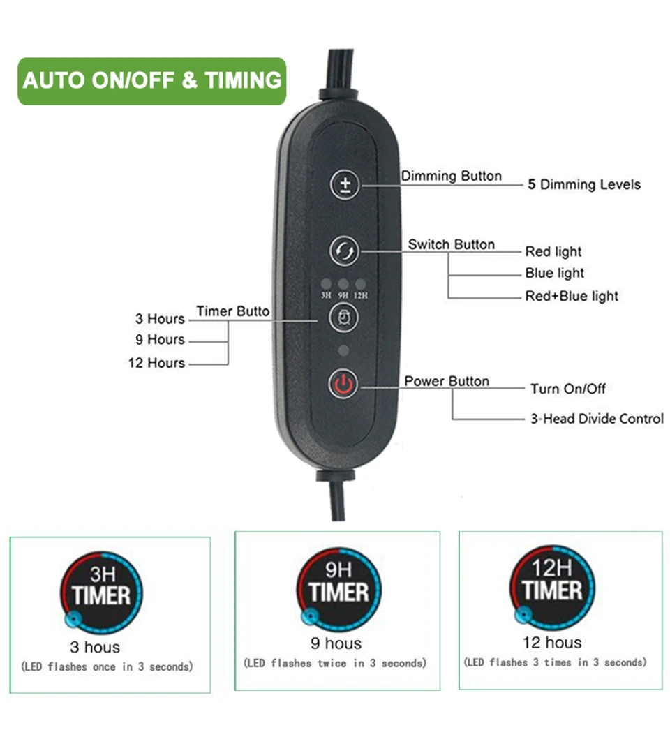 Led Grow Light 9W 18W 27W Timer Phyto Lamp For Plants Full Spectrum Grow Box Light USB 5 Dimmable For Indoor Plant Seedlings led (3)