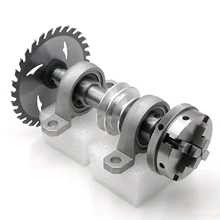 

M14x1mm M14 Thread Spindle Shaft Pulley 2 Bearing DIY Wood Lathe Cutter Headstock Chuck K01-50 K02-50 K01-65 K02-65