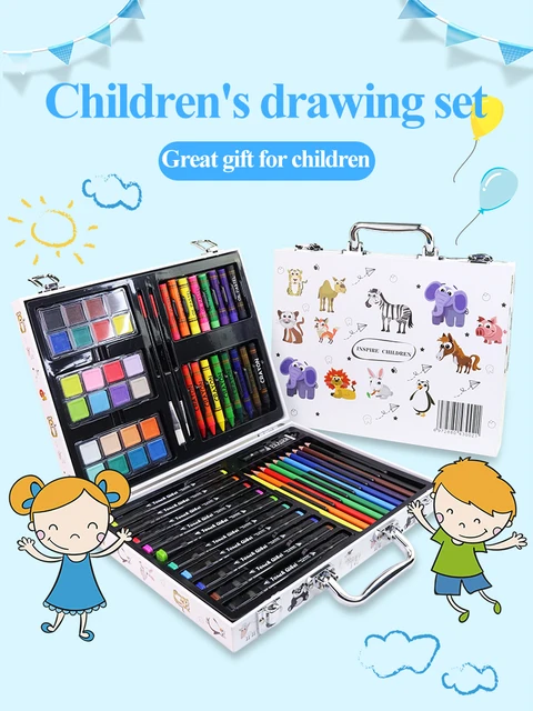 50/59/65/66pcs Children's Drawing Set With Marker Coloring Book Watercolor  Paint Brush Color Pencil Professional Art Supplies - Art Sets - AliExpress