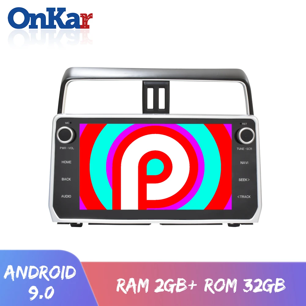 ONKAR 10 1 дюймовый Din автомобильный GPS-навигатор для Toyota Land Cruiser Prado 2018 Android 9 0 OS 2 Гб + 32