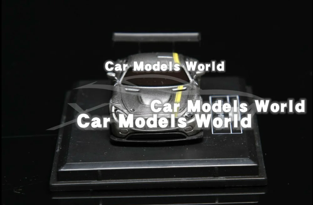 Полимерная модель автомобиля Avan Style Mercedes AMG GT3 1: 87 (серый/желтый) + маленький