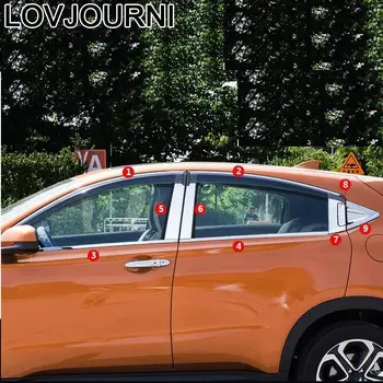 

Car Window Body Exterior Modified Automovil Chromium Accessories Trim Sticker Strip Mouldings Modification 18 19 FOR Honda Vezel