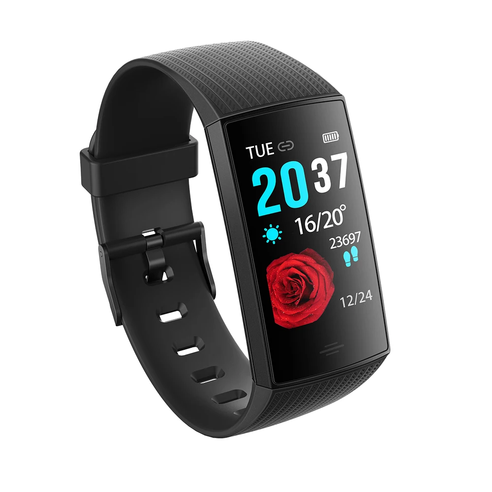 

118PLUS Smartband 1.14Inch Big Screen Blood Pressure Heart Beat Sleeping Monitoring Sport Pedometer IP67 Waterproof