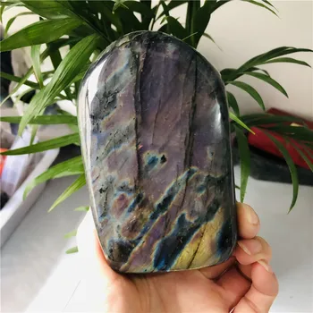 

Unique Natural labrador crystal stone slices healing and home decoration moonlight stone chakra feng shui stones