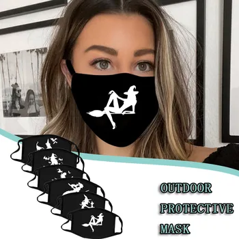 

1PC Mouth Masks Unsiex Adult Protection Earloop Halloween Print Face Cover Washable Reusable Mask Filter For Festival Parties