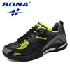 BONA-zapatos de tenis blancos para hombre, zapatillas deportivas ligeras para exteriores, de alta tecnología, para caminar, trotar ► Foto 3/6