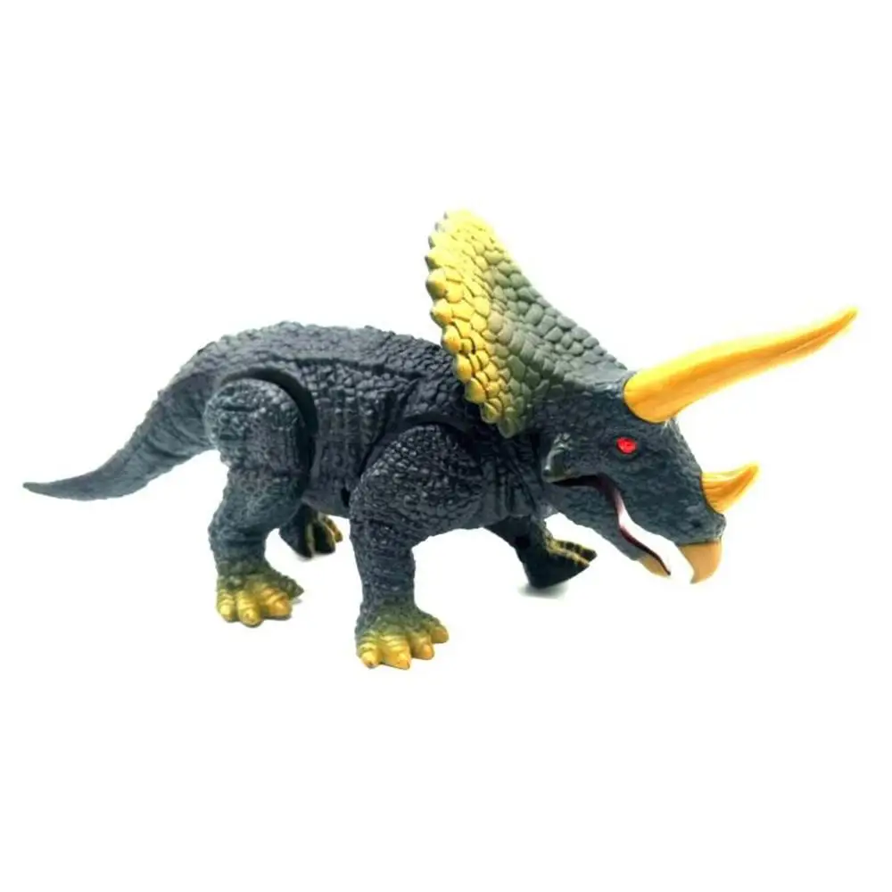 Triceratops Классические Обучающие игрушки Прогулки Электрический большие игрушки динозавра с Музыка светильник Прогулка звуки модели игрушки для детей, подарок - Цвет: Triceratops