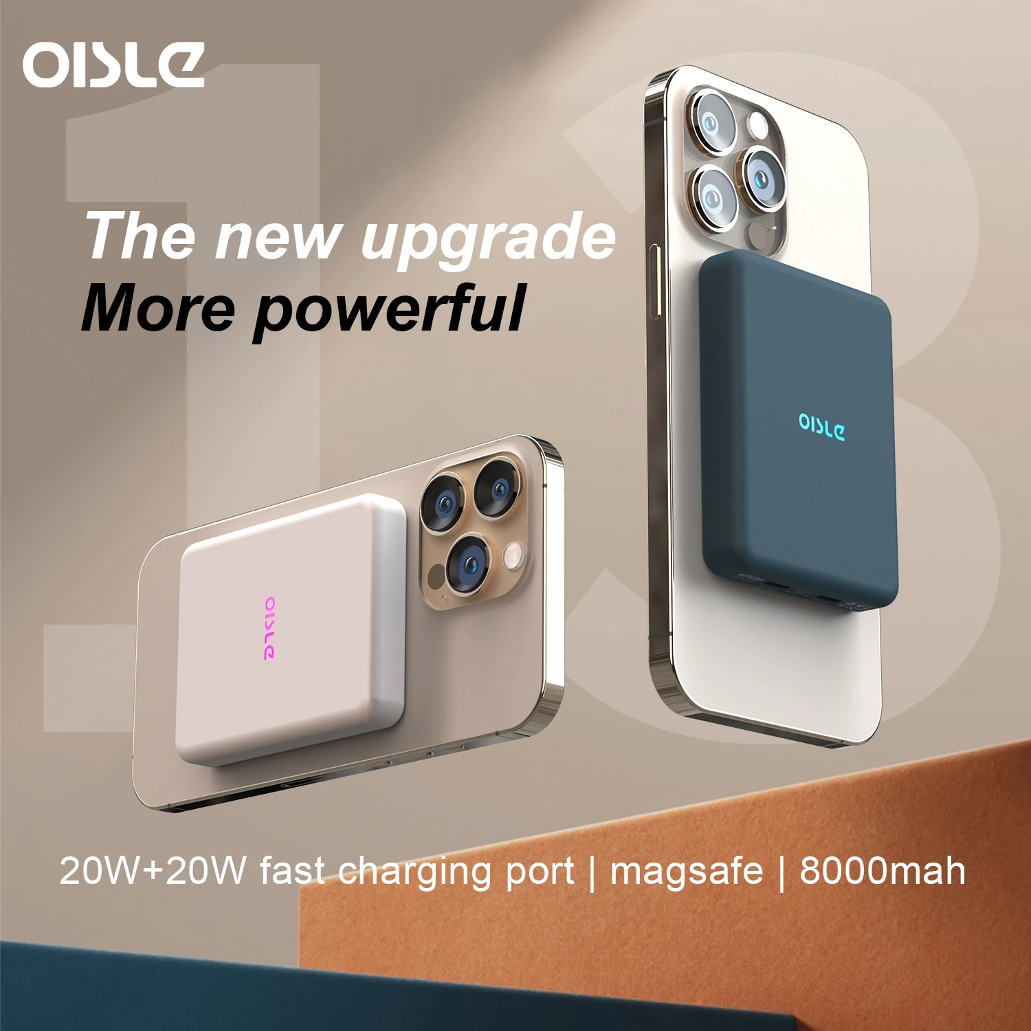Oisle 8000mah Mini Magsafe Power Bank Wireless Portable External
