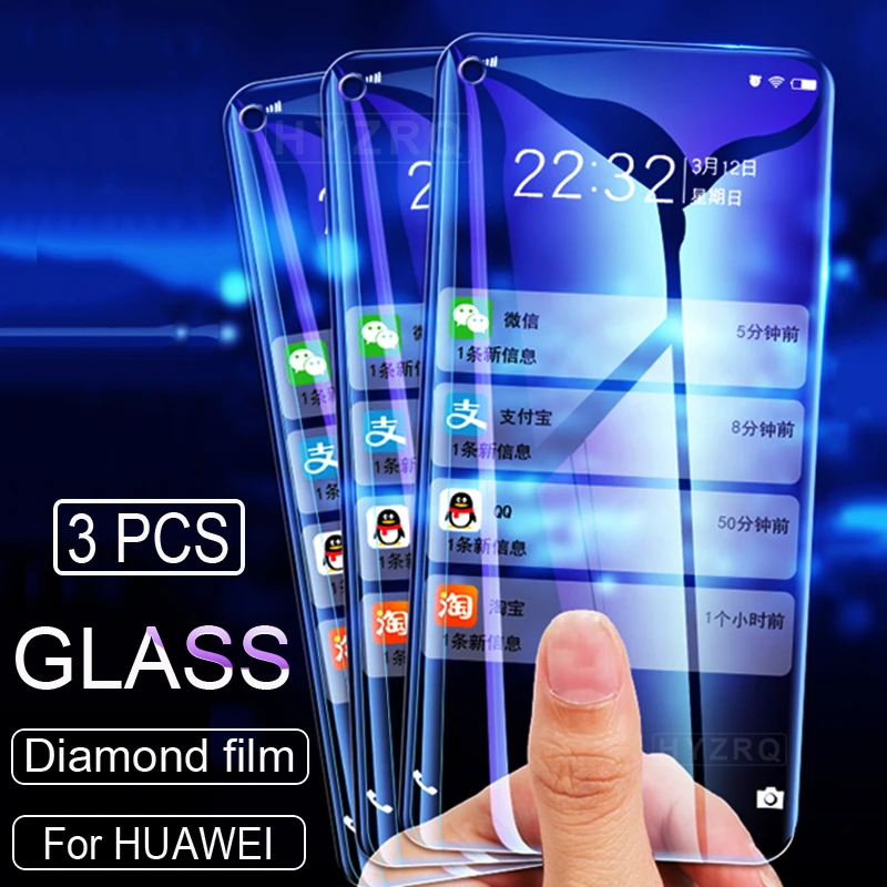 3 шт полное покрытие закаленное стекло для Huawei Honor 20 Pro 10 Lite 10i Защита экрана