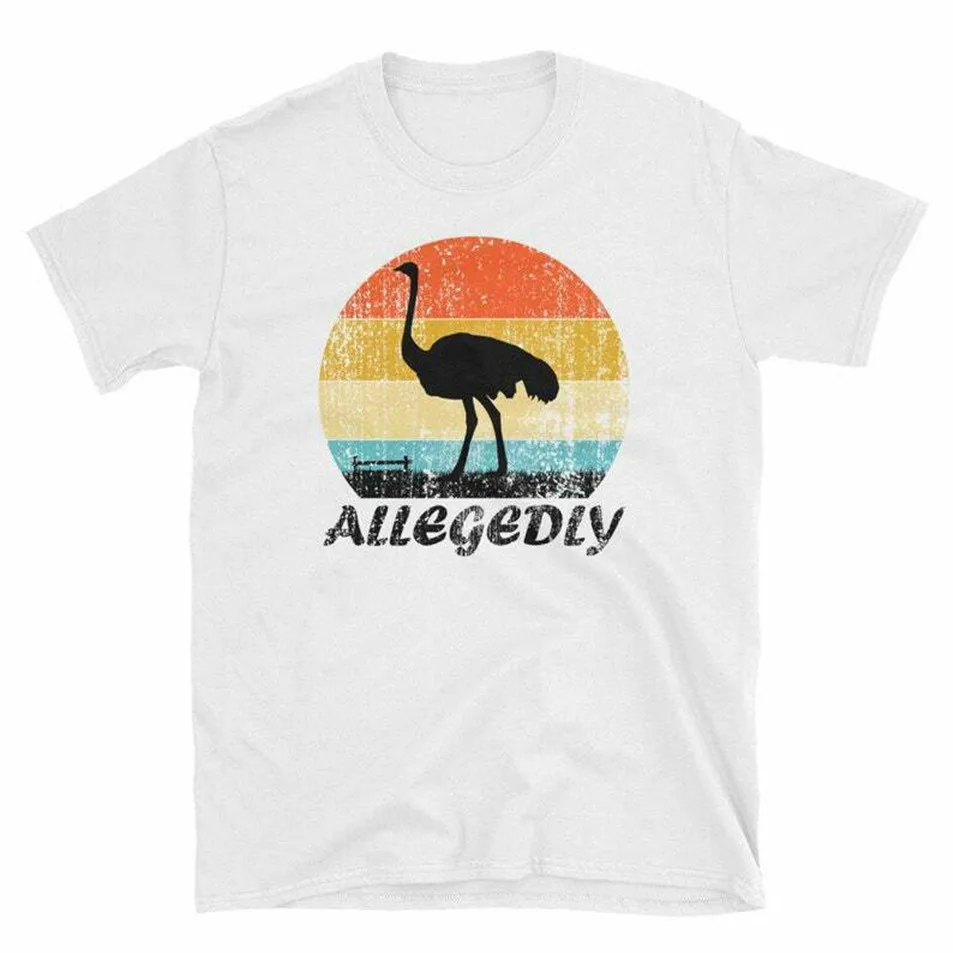 New Vintage Allegedly Ostrich Retro Unisex Usa T-Shirt S-2Xl Plus Size Clothing Tee Shirt | Мужская одежда