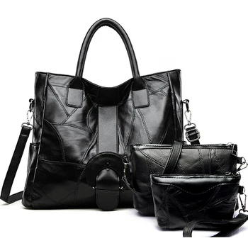 

Women Handbag Mother Bag New 3 Pcs/set Female Bags Simple Large-capacity Single Shoulder Bag Women's Handbags