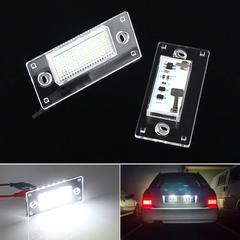 

2Pcs CANbus Error Free LED Rear Number Plate Light Lamp For Audi A3 8L S3 2000-2003 A4 B5 S4 RS4 Avant/Kombi/Sedan 1999-2001