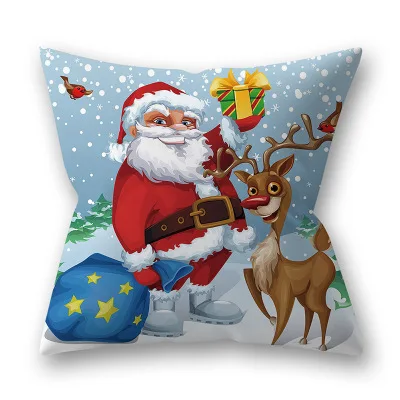 ZENGIA Рождественский фестиваль Санта-подушка с Санта Клаусом чехол Счастливого Рождества наволочка Frigg Рождественские декоративные Чехлы для подушек Рождество - Цвет: 6