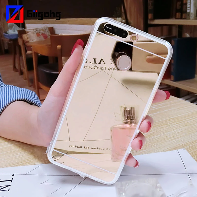 Зеркальный Мягкий силиконовый чехол для Huawei P30 P20 P8 P9 Lite mini 2017 P10 P Smart 2019 Plus Y5 Y6 Y7 Prime