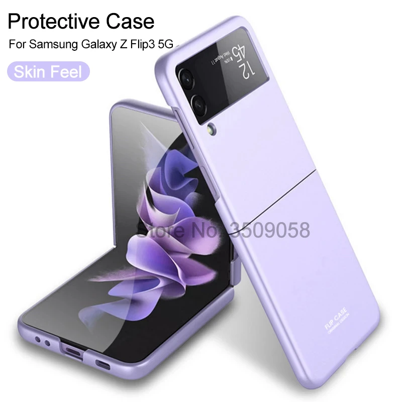 Plain Hard PC Feel Skin Cover ZFlip3 Case Protect Shell For Samsung Galaxy Z Flip3 Flip 3 5G Shockproof Coque Fundas ZFlip 3 Z3 samsung galaxy z flip3 case