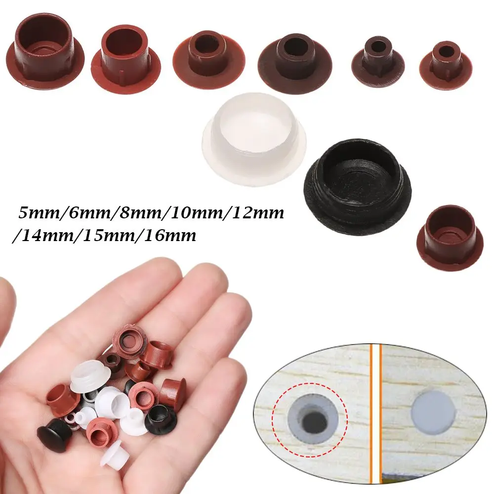50pcs/set Furniture Hole Covers Protection Screw Cover Decor Dust Plug