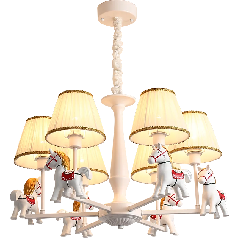 Современная люстра детская карусель комната лампы Мальчики Девочки Спальня лампа принцесса комната люстра двойного назначения Американский Минимализм
