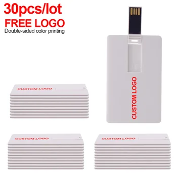 

30pcs/lot Pendrive 8gb 4gb 16gb 32gb 64gb Bank Credit Card Usb Flash Drive Memory Cards Business Gadget Gift usb 2.0 Memoria Usb