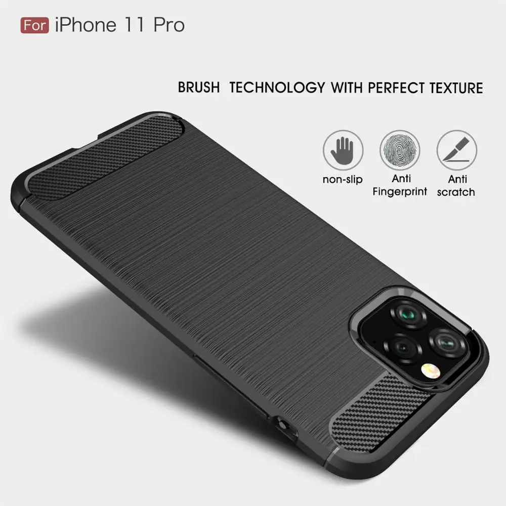 Abmos матовый чехол из углеродного волокна ТПУ мобильный телефон для iPhone 6 6s 7 8 Plus 11