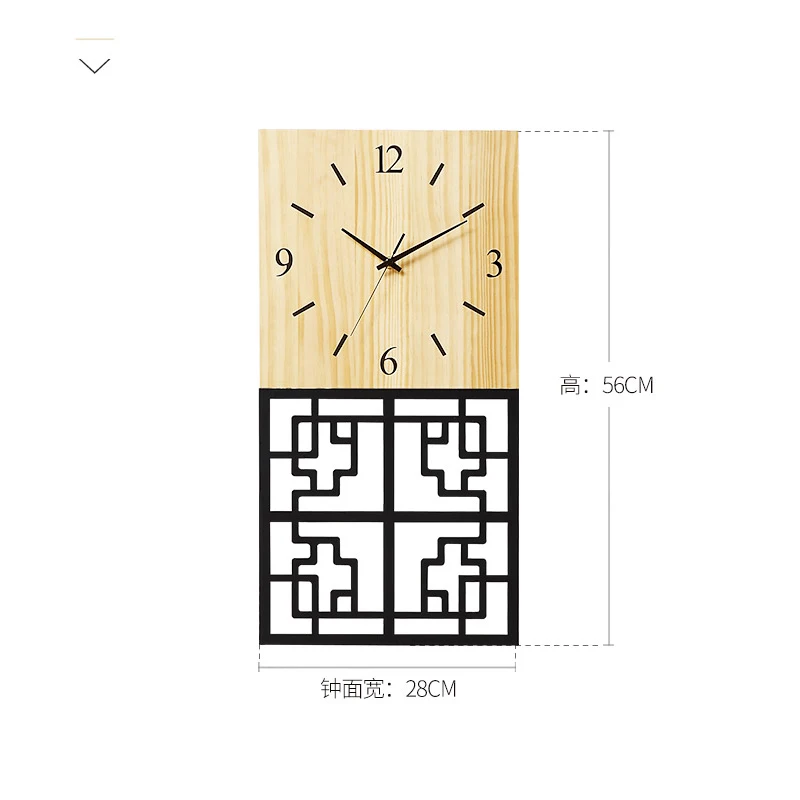 Настенные часы Hoshine в античном стиле современный дизайн Saat Wandklok большой размер Reloj Pared Decorativo Big Horloge Murale 20" - Цвет: Black 2