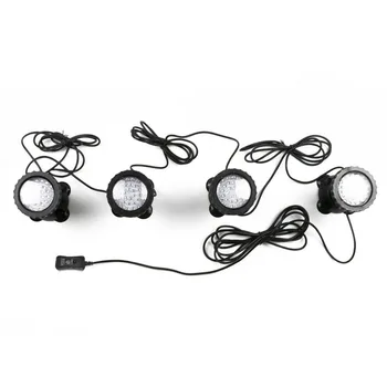 

New 1 Set 4 Lights RGB LED Underwater Spot Light Aquarium Fountain Pond Lamp Waterproof LED Submersible Light Kit