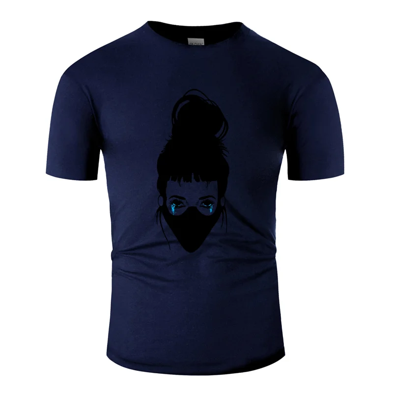 Men-Navy Blue Графическая супер Готическая голова девушки. Футболка Новинка белая мужская футболка комикс хлопок большой размер S~ 5xl Топ тройник - Цвет: Men-Navy Blue
