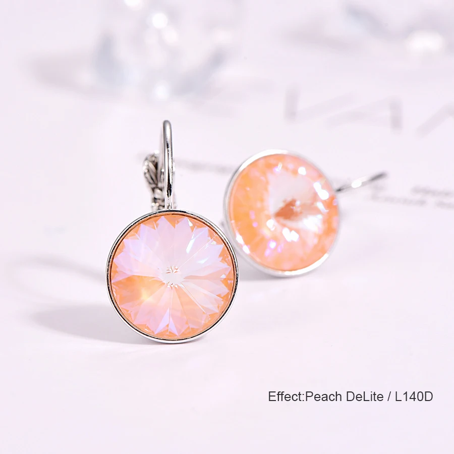 Кристаллы от Swarovski Висячие серьги круглые красивые серьги для женщин модные Подвесные серьги Элегантные вечерние свадебные украшения подарок