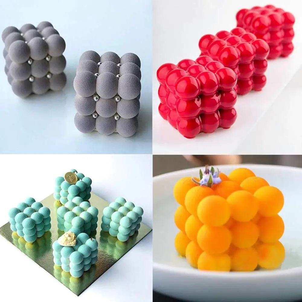 Силиконовые формы торт мусс 3D Magic Cube пузырь пресс-форм 6-Полость формочка для десерта шоколада мороженое чизкейк мыло формы выпечки инструменты