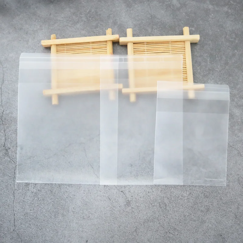 

300pcs Multi-size Transparent Frosted Plastic Bag Resealable Cookie Dessert Bags Wedding Candy Bags Christmas Gift Bag Decor