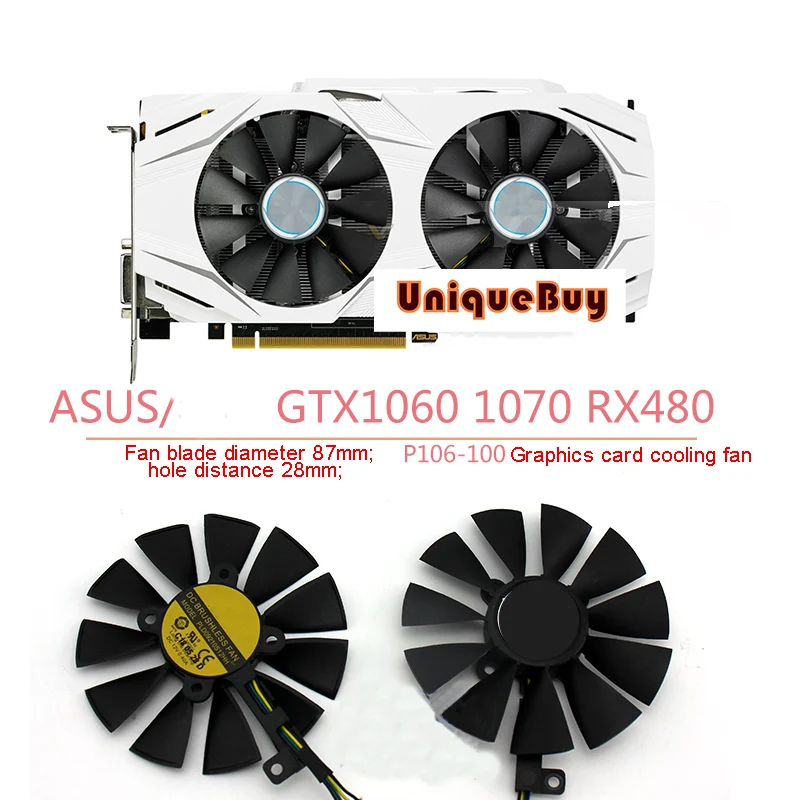 Кулер процессора для ASUS GTX1060 1070 RX480 P106-100 Вентилятор Охлаждения видеокарты PLD09210S12HH