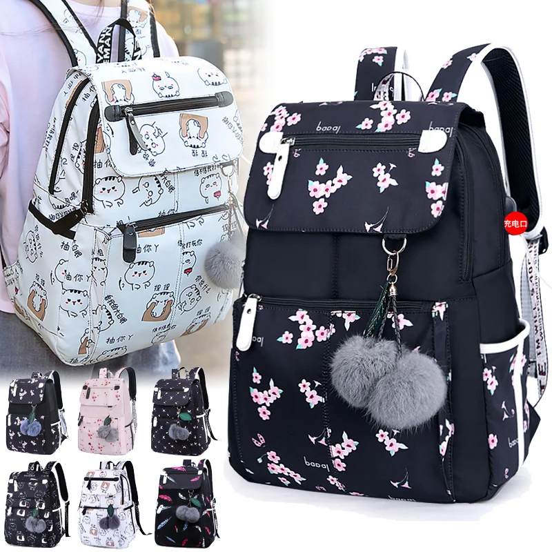 LAFESTIN Womens Fashion Backpacks Oxford Fabric Cute Girly Book Bags for College