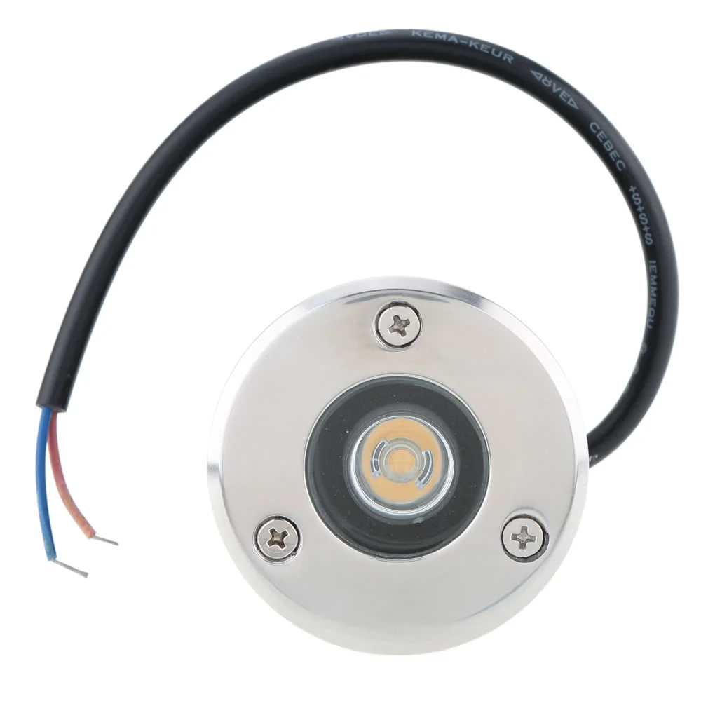 NEWKBO 1W 12V DC IP67 Светодиодный светильник подземный водонепроницаемый высокомощный закаленное стекло Открытый Сад Квадратный пейзаж CE RoHs