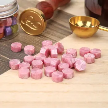 

60/100pcs Vintage Sealing Wax Octagon Granule Retro Beads for Personal Letters Customs Stamping Decorative Accessories