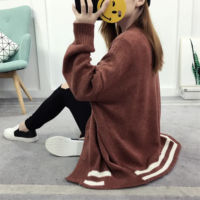 2019Autumn Winter Batwing long Sleeve Knitwear Cardigan Women smooth Knitted Sweater pocket design Cardigan Female Jumper Coat