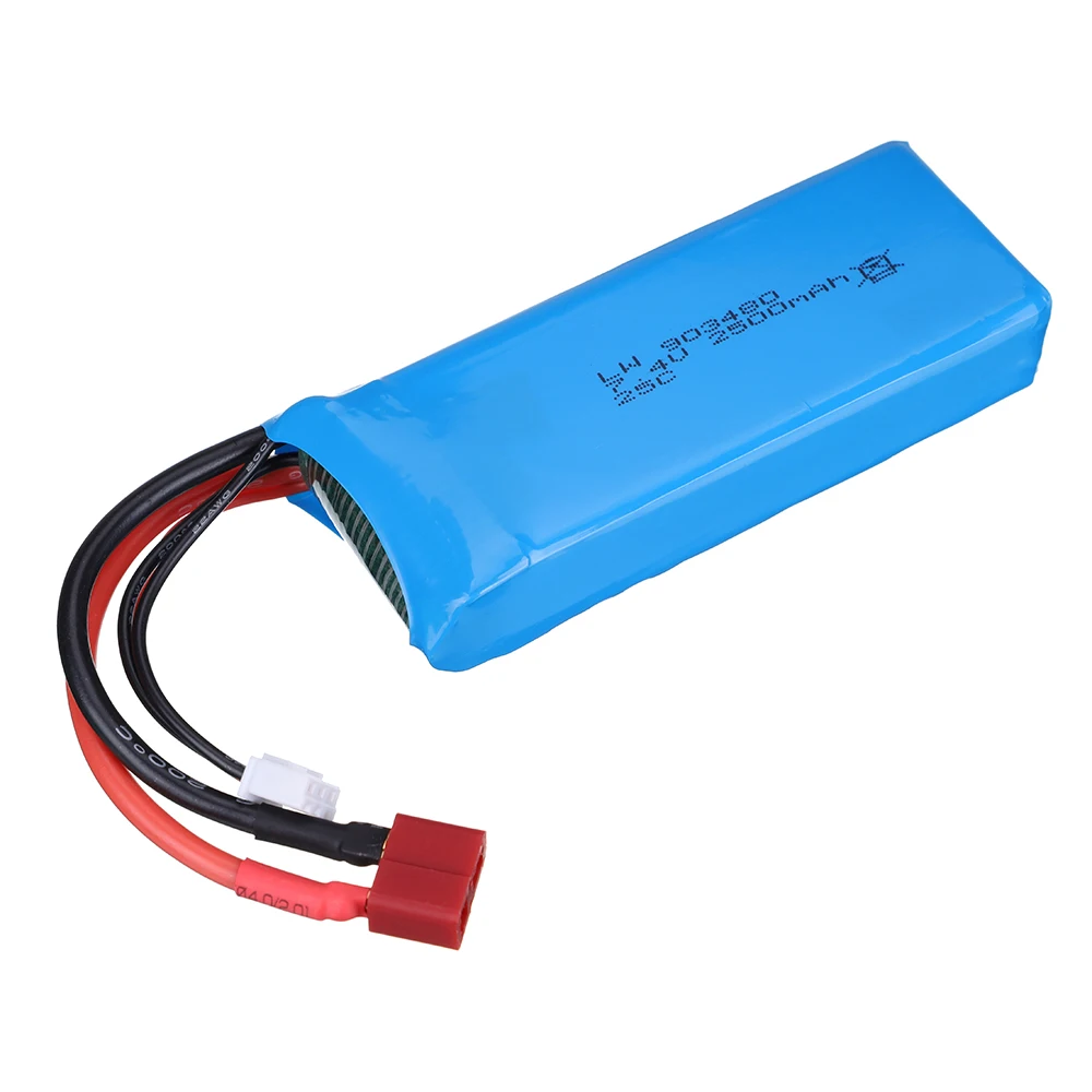 Batterie LiPo 7.4V 2200mAh 2S 30C avec étiquette indiquant les spécifications techniques.