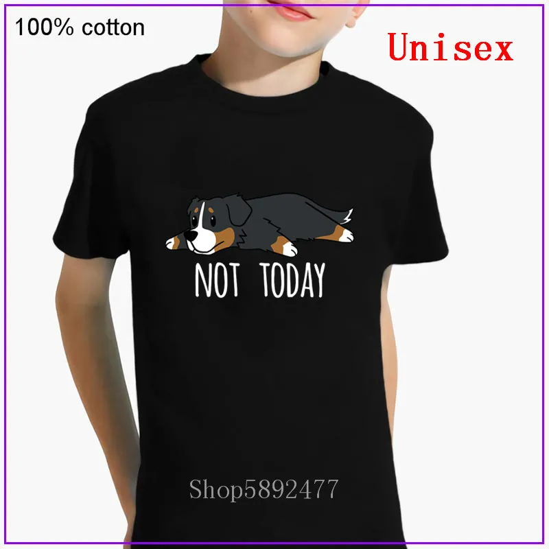Детские футболки с забавными надписями Not Today Bernese Mountain Dog потрясающие из 100% хлопка